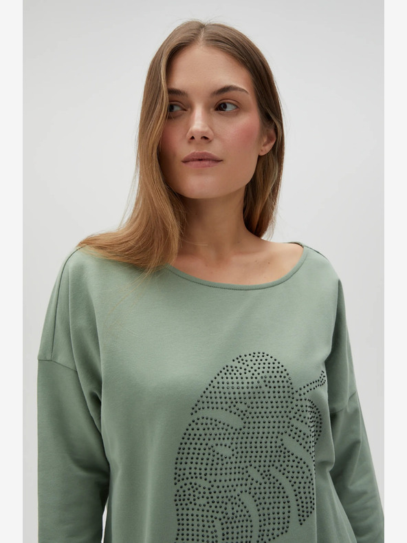 Moodo Hanorac verde pentru femei Moodo