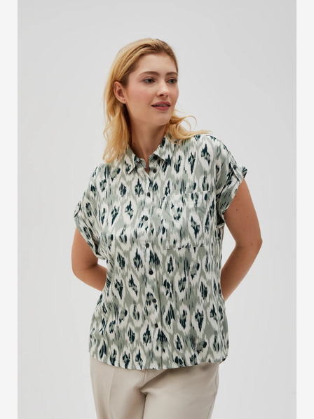 Moodo Bluză verde cu model pentru femei Moodo