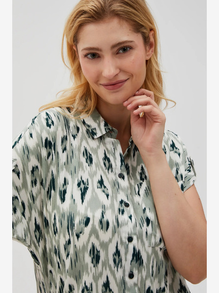 Moodo Bluză verde cu model pentru femei Moodo