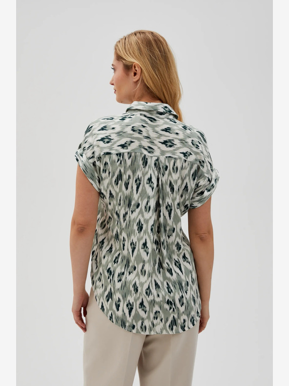 Moodo Bluză verde cu model pentru femei Moodo