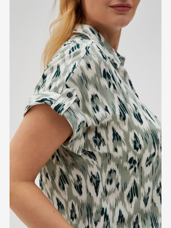 Moodo Bluză verde cu model pentru femei Moodo