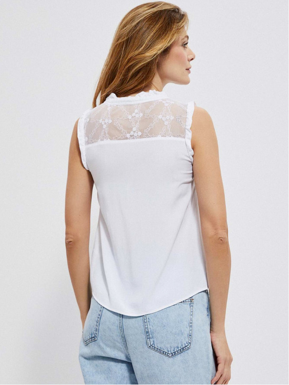 Moodo Bluză albă pentru femei Moodo