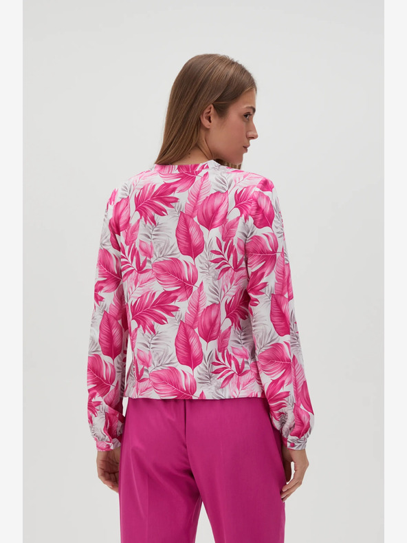 Moodo Bluză cu model alb și roz pentru femei Moodo