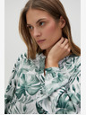 Moodo Bluză albă și verde cu model pentru femei Moodo