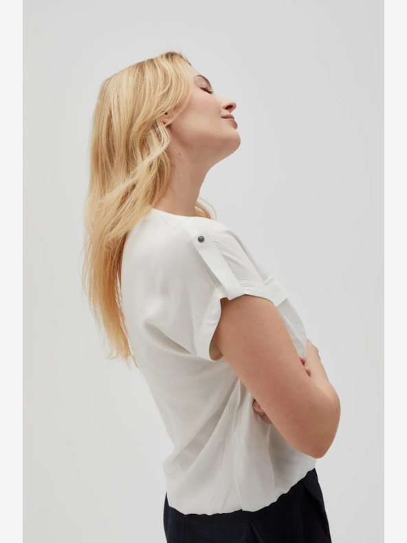 Moodo Bluză albă pentru femei Moodo