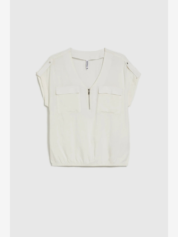 Moodo Bluză albă pentru femei Moodo