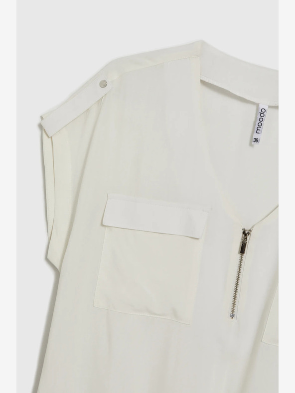 Moodo Bluză albă pentru femei Moodo