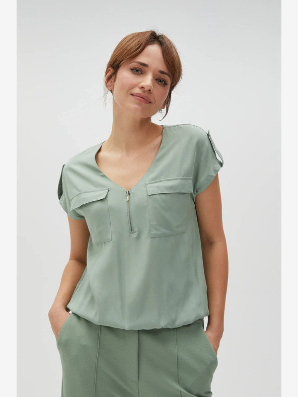 Moodo Bluză de damă verde deschis Moodo