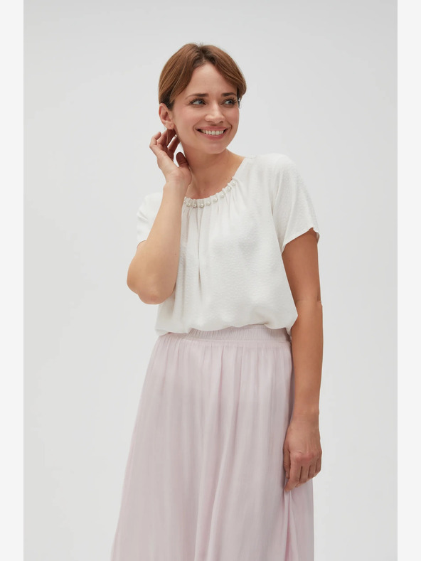 Moodo Bluză albă pentru femei Moodo