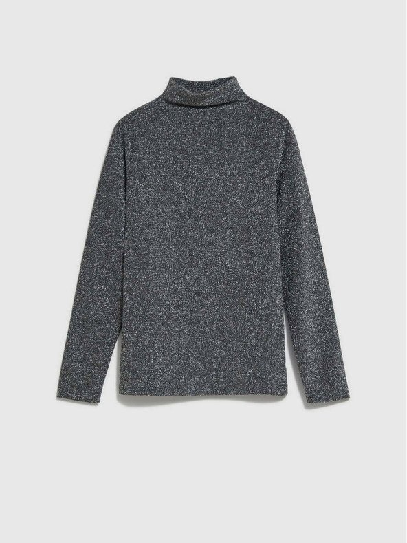 Moodo Bluză neagră de damă cu fir metalic Moodo