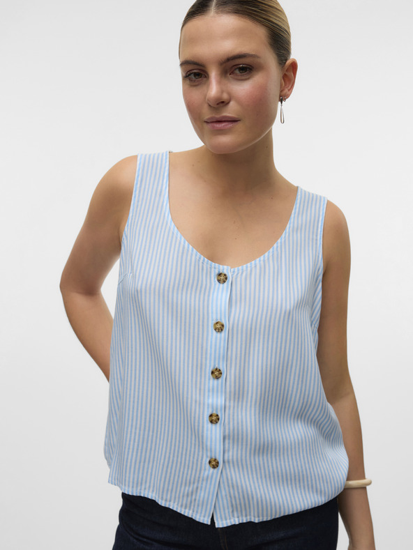 Vero Moda Bluză cu dungi albe și albastre pentru femei Vero Moda