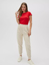 Moodo Pantaloni de trening bej pentru femei Moodo
