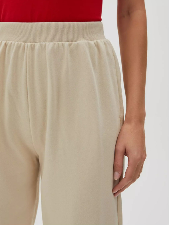 Moodo Pantaloni de trening bej pentru femei Moodo