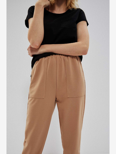 Moodo Pantaloni de trening maro pentru femei Moodo