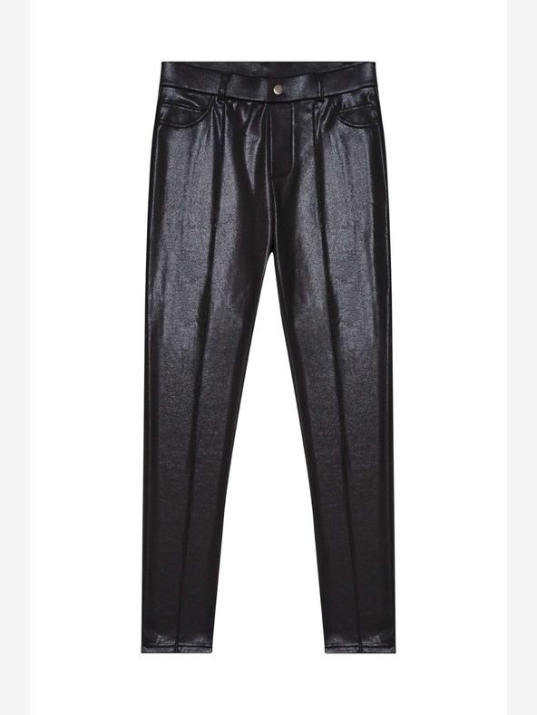 Moodo Colanți lucioși pentru femei, negri Moodo