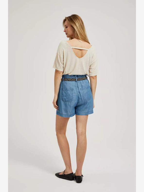 Moodo Pantaloni scurți din denim albastru pentru femei Moodo