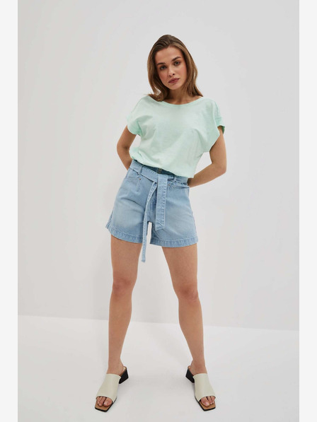 Moodo Pantaloni scurți din denim albastru pentru femei Moodo