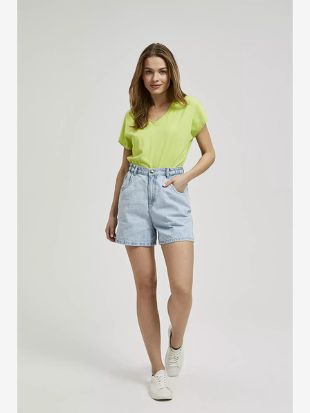 Moodo Pantaloni scurți din denim albastru deschis pentru femei Moodo