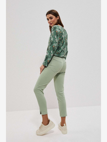 Moodo Pantaloni de damă verde deschis Moodo