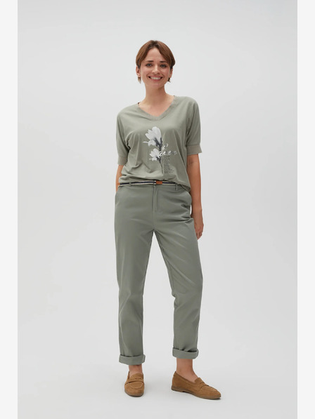 Moodo Pantaloni de damă verzi Moodo