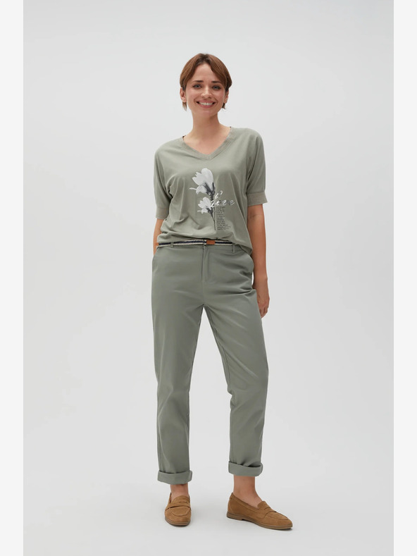 Moodo Pantaloni de damă verzi Moodo