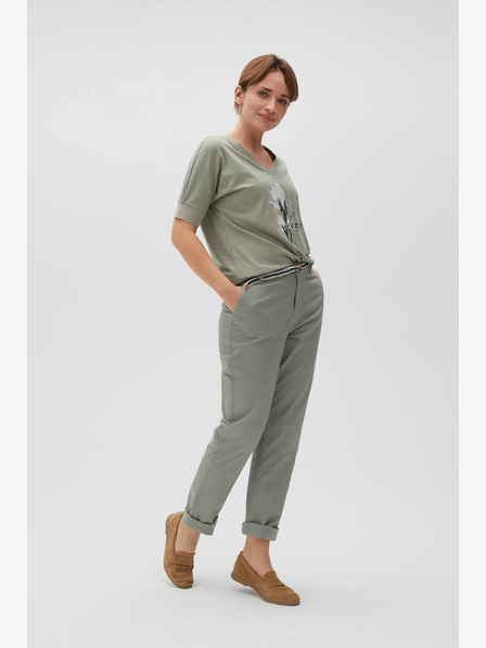Moodo Pantaloni de damă verzi Moodo