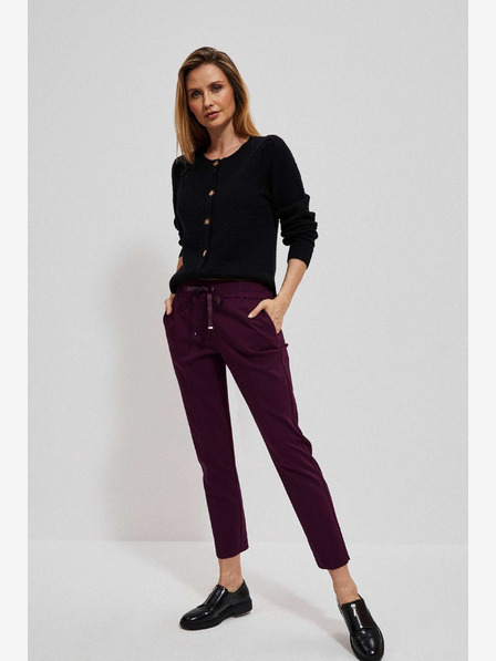 Moodo Pantaloni Burgundy pentru femei Moodo