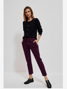 Moodo Pantaloni Burgundy pentru femei Moodo