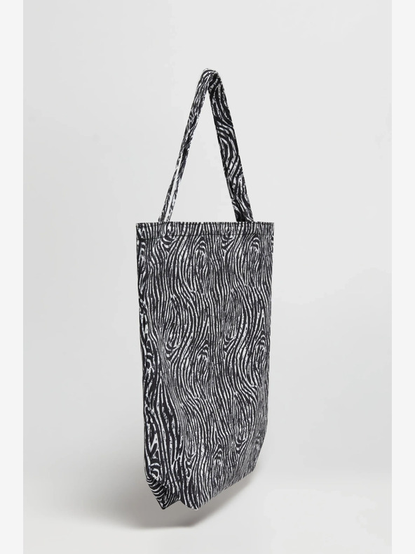 Moodo Geantă cu model Moodo albă și neagră pentru femei