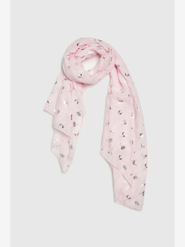 Moodo Eșarfă cu model pentru femei roz deschis Moodo
