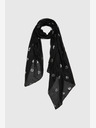 Moodo Eșarfă neagră cu buline pentru femei Moodo