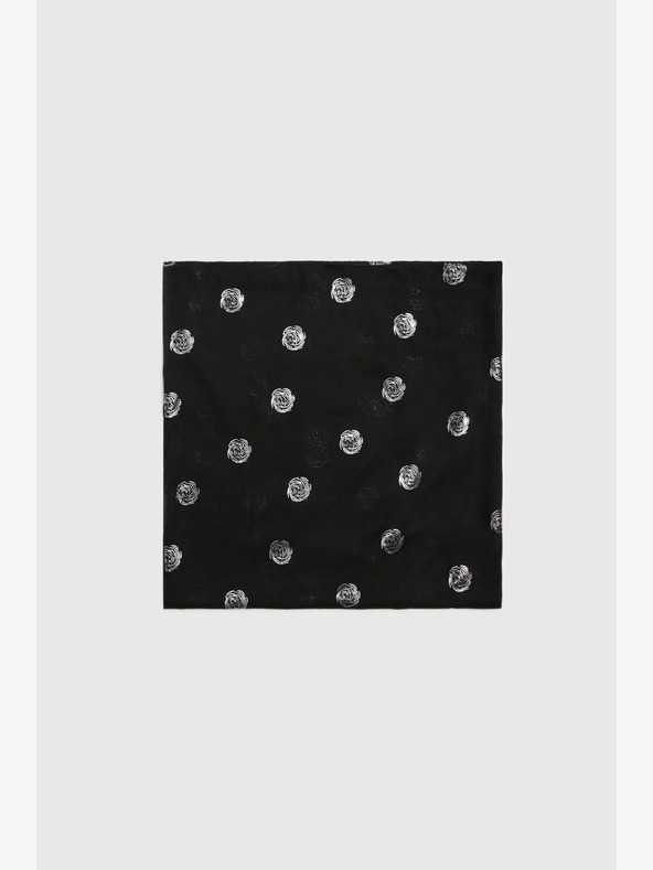 Moodo Eșarfă neagră cu buline pentru femei Moodo