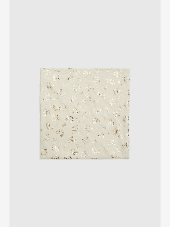 Moodo Crem eșarfă cu model pentru femei Moodo