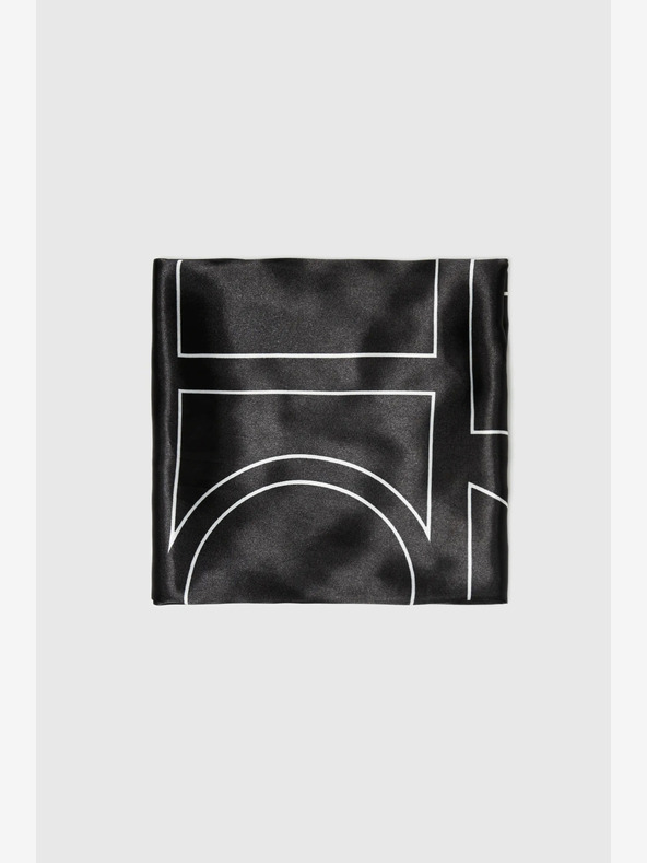 Moodo Eșarfă cu model pentru femei albă și neagră Moodo