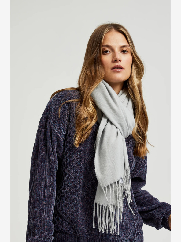 Moodo Eșarfă de damă Moodo gri deschis