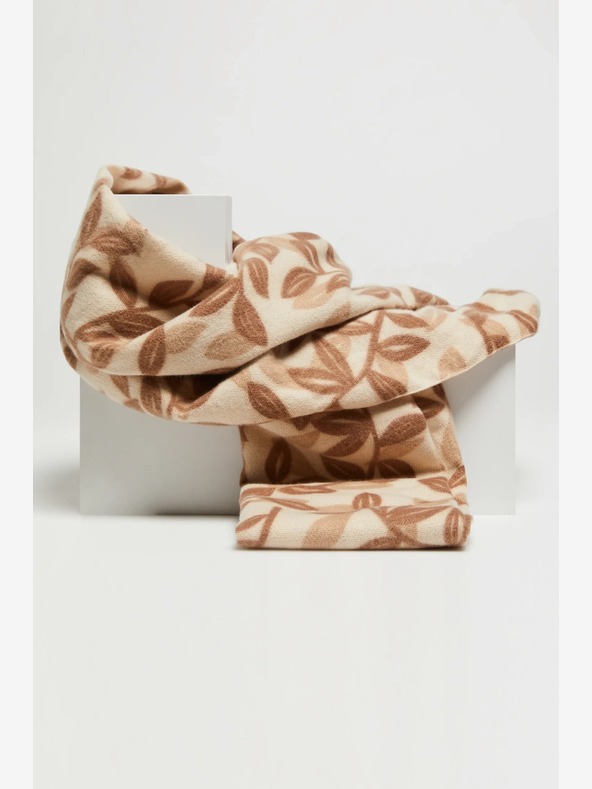 Moodo Eșarfă cu model pentru femei Moodo maro și bej