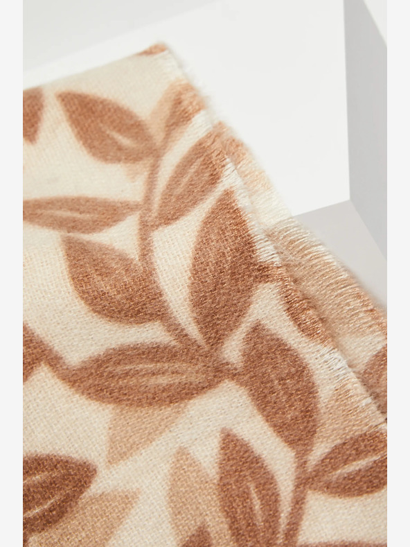 Moodo Eșarfă cu model pentru femei Moodo maro și bej