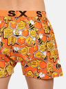 Styx Pantaloni scurți de somn cu model Styx galben și portocaliu pentru bărbați Albine