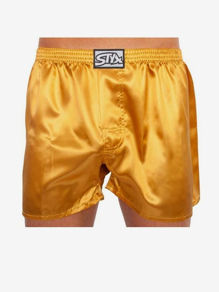 Styx Pantaloni scurți bărbătești Styx clasic cu elastic satin auriu