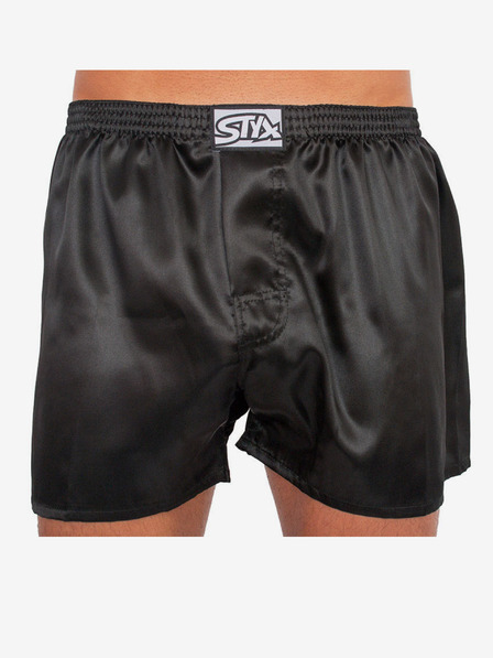 Styx Pantaloni scurți din satin Styx pentru bărbați, negri