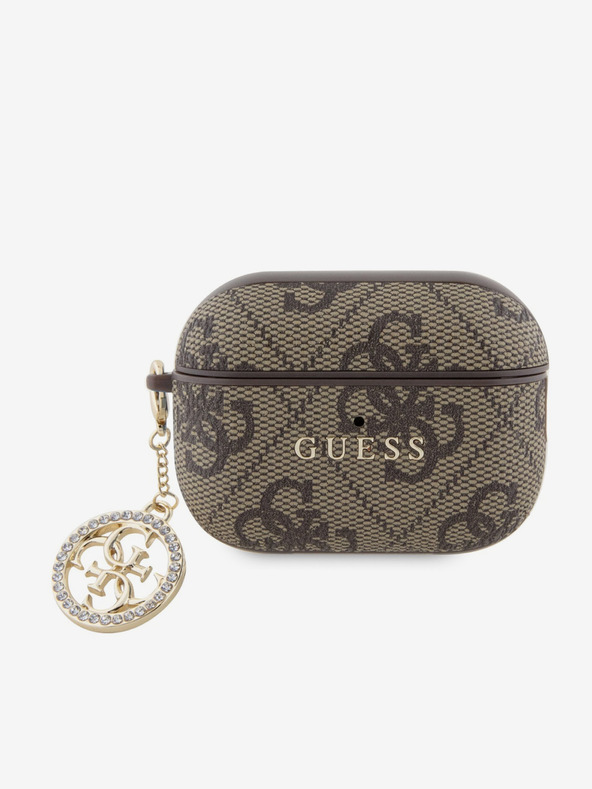 Guess Carcasă Guess 4G Script PC/PU Charm pentru AirPods Pro 2 maro