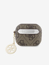 Guess Carcasă Guess 4G Script PC/PU Charm pentru AirPods 3 maro