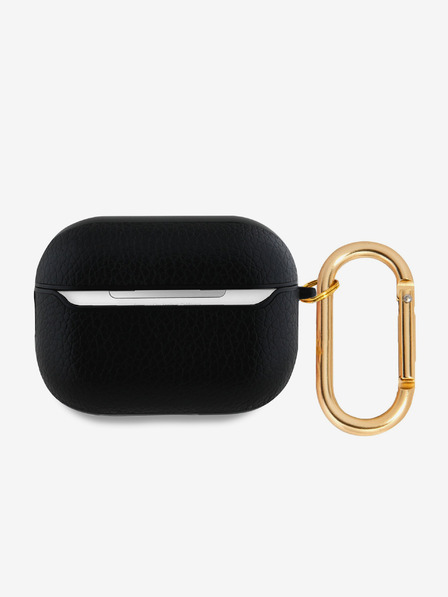 Guess Guess PU Grained Classic Logo Carcasă pentru AirPods Pro 2 Negru