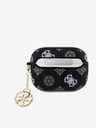 Guess Guess PU 4G Peony Charm Carcasă pentru AirPods Pro Negru