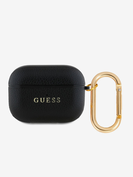 Guess Guess PU Grained Classic Logo Carcasă pentru AirPods Pro Negru