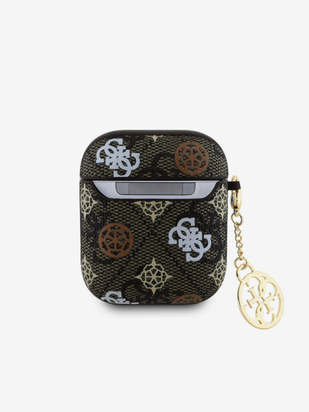 Guess Guess PU 4G Peony Charm Carcasă pentru AirPods 1/2 maro