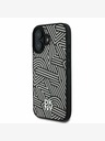 DKNY DKNY PU piele Crosswalk Pattern Magsafe Back Cover pentru iPhone 16 Ivory