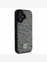 DKNY DKNY PU piele Crosswalk Pattern Magsafe Back Cover pentru iPhone 16 Ivory