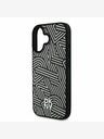 DKNY DKNY PU piele Crosswalk Pattern Magsafe Back Cover pentru iPhone 16 Ivory