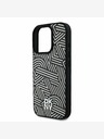 DKNY DKNY PU piele Crosswalk Pattern Magsafe Back Cover pentru iPhone 16 Pro Ivory